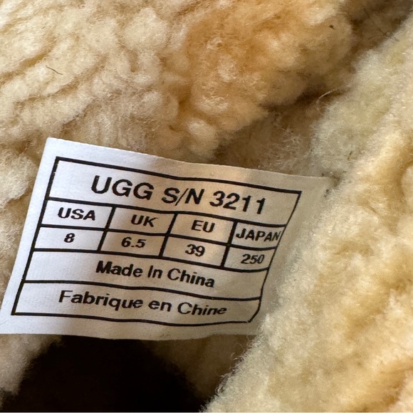 UGG Women’s Black Suede Shearling Lined Heeled Knee High Boots Size 8 - Picture 8 of 13